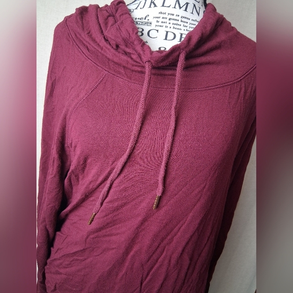 Isabel Maternity Burgundy Drawstring Top Large - Picture 6 of 6